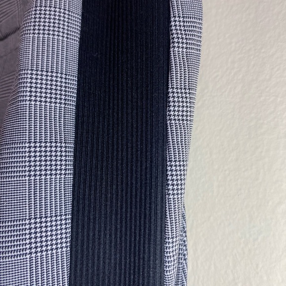 Athleta Brooklyn Ankle Pants Women 8T Black Plaid Work Comfort Stretch Waist - Picture 2 of 15